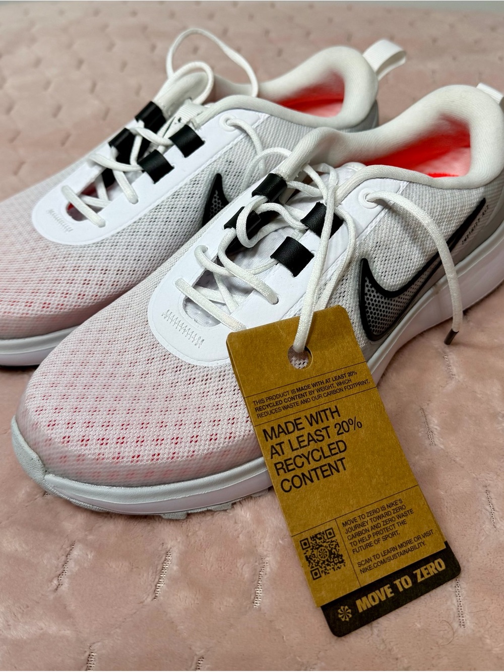 Nike Infinity Ace White Black Mesh Sneakers Size 7.5 Lightweight Comfort NWT